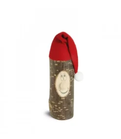 Waldfabrik, photophore en bois et étoile sapin de Noël Père Noël En Bois|Lutin Père Noël En Bois Avec Bonnet Rouge, 8 Cm