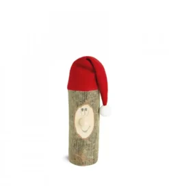 Waldfabrik, photophore en bois et étoile sapin de Noël Père Noël En Bois|Lutin Père Noël En Bois Avec Bonnet Rouge, 6 Cm