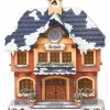Hubrig, figurines pour enfant Village De Noël Miniature|Maison Eclairee Pour Figurine De Noël Miniature Winterkinder, L'Ecole Du Village