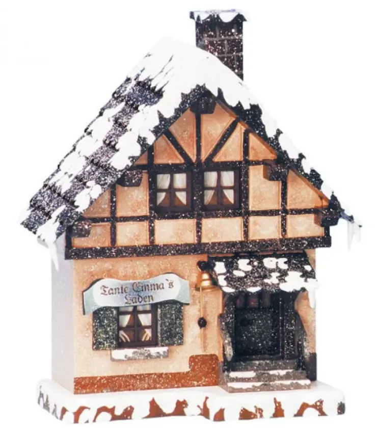 Hubrig, figurines pour enfant Village De Noël Miniature|Maison Eclairee Pour Village De Noël Miniature Winterkinder, La Boutique De Tante Emma