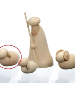 Schalling, crèche moderne Personnages De Crèche De Noël|Mouton En Bois Pour Crèche De Noël, 4 Cm
