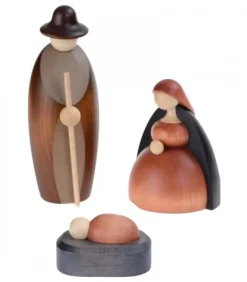 Köhler, Père Noël en bois Personnages De Crèche De Noël|Nativite, Petit Jesus, Joseph, Marie, 12 Cm