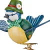 Hubrig, figurines pour enfant Oiseau Décoratif|Oiseau Décoratif, Mesange Bleue Et Noeud Vert, 6 Cm