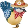 Hubrig, figurines pour enfant Oiseau Décoratif|Oiseau Décoratif, Mesange Bleue Et Noeud Rouge, 6 Cm