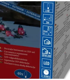 Konstsmide, guirlandes lumineuses de Noël Oiseaux Lumineux Et Animaux Lumineux|Oiseaux Lumineux Led, 5 Rouge-Gorge