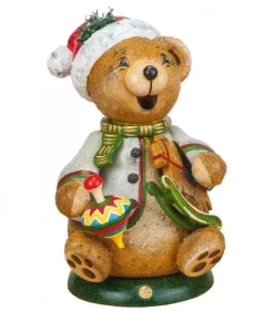 Hubrig, figurines pour enfant Bonhommes Fumeurs D'Encens Allemand|Ourson Brule-Encens Avec Cheval De Bois Et Toupie