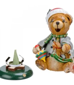 Hubrig, figurines pour enfant Bonhommes Fumeurs D'Encens Allemand|Ourson Brule-Encens Avec Cheval De Bois Et Toupie