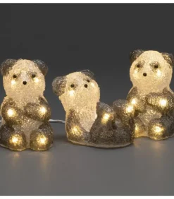 Konstsmide, guirlandes lumineuses de Noël Oiseaux Lumineux Et Animaux Lumineux|Pandas Lumineux En Acrylique Led, Lot De 5, 11,5 Cm