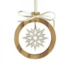 Waldfabrik, photophore en bois et étoile sapin de Noël Décorations En Bois Pour Sapin De Noël|Pendentif En Bois D'Olivier Motif Cristal De Neige N°1