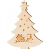 Waldfabrik, photophore en bois et étoile sapin de Noël Décorations En Bois Pour Sapin De Noël|Pendentif Sapin De Noël En Bois, Père Noël Et Traineau