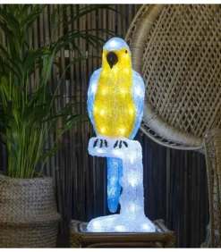 Konstsmide, guirlandes lumineuses de Noël Oiseaux Lumineux Et Animaux Lumineux|Perroquet Lumineux 50 Cm En Acrylique, 48 Diodes Blanc Chaud