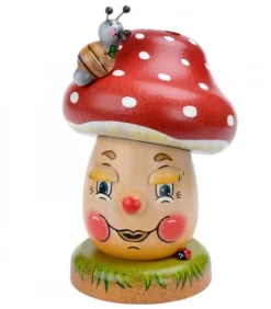 Hubrig, figurines pour enfant Bonhommes Fumeurs D'Encens Allemand|Personnage Brule-Encens Champignon Joyeux