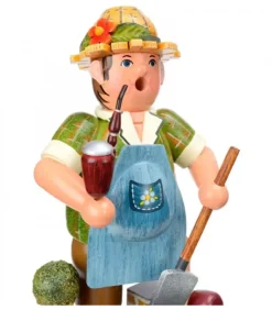 Hubrig, figurines pour enfant Bonhommes Fumeurs D'Encens Allemand|Personnage Brule-Encens Jardinier