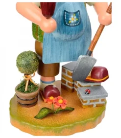 Hubrig, figurines pour enfant Bonhommes Fumeurs D'Encens Allemand|Personnage Brule-Encens Jardinier