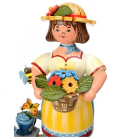 Hubrig, figurines pour enfant Bonhommes Fumeurs D'Encens Allemand|Personnage Brule-Encens Jardiniere