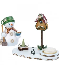 Hubrig, figurines pour enfant Bonhommes Fumeurs D'Encens Allemand|Personnage Porte Encens Bonhomme De Neige Avec Bougeoir