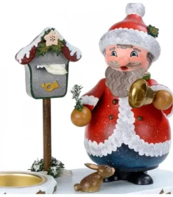 Hubrig, figurines pour enfant Bonhommes Fumeurs D'Encens Allemand|Personnage Porte Encens Père Noël Avec Bougeoir
