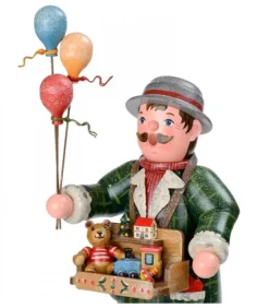 Hubrig, figurines pour enfant Bonhommes Fumeurs D'Encens Allemand|Personnage Porte Encens Vendeur De Ballons