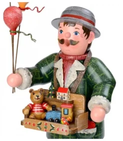 Hubrig, figurines pour enfant Bonhommes Fumeurs D'Encens Allemand|Personnage Porte Encens Vendeur De Ballons