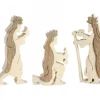 Waldfabrik, photophore en bois et étoile sapin de Noël Crèche De Noël Artisanale|Personnages Crèche De Noël, Les Trois Rois Mages, 10 Cm