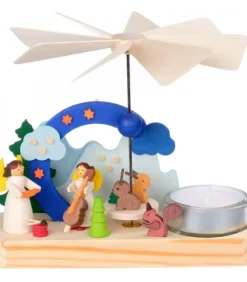Graupner, décoration de sapin de Noël, Déco Noël enfant Manèges De Noël|Petit Carrousel En Bois Anges Musiciens