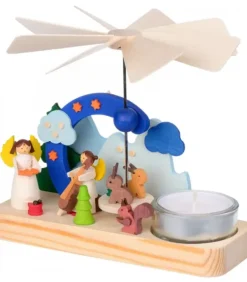 Graupner, décoration de sapin de Noël, Déco Noël enfant Manèges De Noël|Petit Carrousel En Bois Anges Musiciens