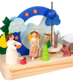 Graupner, décoration de sapin de Noël, Déco Noël enfant Manèges De Noël|Petit Carrousel En Bois Anges Musiciens