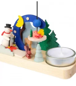 Graupner, décoration de sapin de Noël, Déco Noël enfant Manèges De Noël|Petit Carrousel En Bois Bonhomme De Neige
