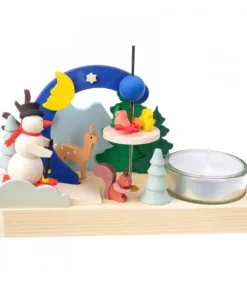 Graupner, décoration de sapin de Noël, Déco Noël enfant Manèges De Noël|Petit Carrousel En Bois Bonhomme De Neige