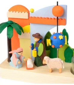 Graupner, décoration de sapin de Noël, Déco Noël enfant Manèges De Noël|Petit Carrousel En Bois Crèche De Noël