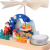 Graupner, décoration de sapin de Noël, Déco Noël enfant Manèges De Noël|Petit Carrousel En Bois Père Noël Et Jouets