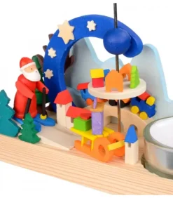 Graupner, décoration de sapin de Noël, Déco Noël enfant Manèges De Noël|Petit Carrousel En Bois Père Noël Et Jouets