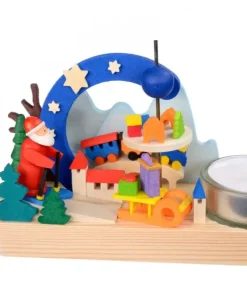 Graupner, décoration de sapin de Noël, Déco Noël enfant Manèges De Noël|Petit Carrousel En Bois Père Noël Et Jouets