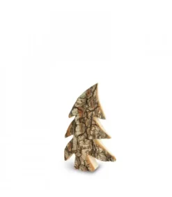 Waldfabrik, photophore en bois et étoile sapin de Noël Sapins En Bois|Petit Sapin En Bois, Forme Penchee, 7 Cm