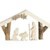 Waldfabrik, photophore en bois et étoile sapin de Noël Crèche De Noël Artisanale|Petite Crèche De Noël Avec Nativite, 8 Cm