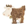 Waldfabrik, photophore en bois et étoile sapin de Noël Animaux En Bois|Petite Vache En Bois, 6 Cm