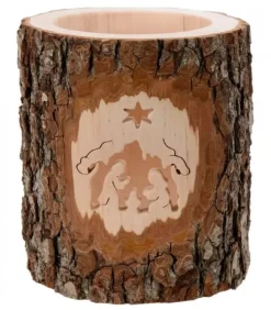 Waldfabrik, photophore en bois et étoile sapin de Noël Photophore Bois|Photophore En Bois Cisele, Crèche De Noël Et Etoile