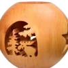 Waldfabrik, photophore en bois et étoile sapin de Noël Photophore Bois|Photophore En Bois Forme Spherique, Motif, Motif Elan