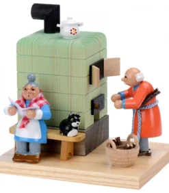 Richard Glasser, Pyramides de Noël allemandes Bonhommes Fumeurs D'Encens Allemand|Poele Brule-Encens Grand-Père Et Grand-Mere