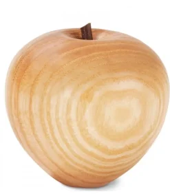 Waldfabrik, photophore en bois et étoile sapin de Noël Objet Déco Bois|Pomme En Bois Poli, 6,5 Cm