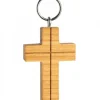 Waldfabrik, photophore en bois et étoile sapin de Noël Porte-Clés En Bois|Porte Cle Croix En Bois De Cerisier Avec Croix, 5 Cm