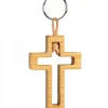 Waldfabrik, photophore en bois et étoile sapin de Noël Porte-Clés En Bois|Porte Clef En Bois De Cerisier Avec Croix Découpee, 5 Cm