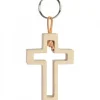 Waldfabrik, photophore en bois et étoile sapin de Noël Porte-Clés En Bois|Porte-Clef En Bois Avec Croix Découpee, 5 Cm