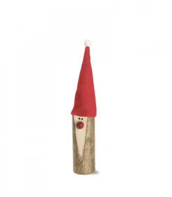 Waldfabrik, photophore en bois et étoile sapin de Noël Père Noël En Bois|Père Noël En Bois Avec Nez Rouge Et Bonnet En Feutre, 10 Cm