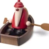 Köhler, Père Noël en bois Père Noël En Bois|Père Noël En Bois Sur Une Barque