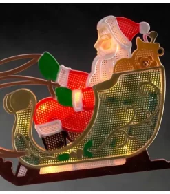 Konstsmide, guirlandes lumineuses de Noël Père Noël Lumineux|Père Noël Lumineux Avec Rennes Et Traineau