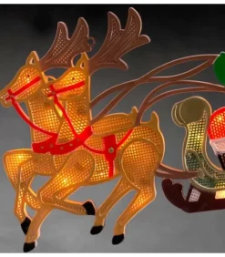 Konstsmide, guirlandes lumineuses de Noël Père Noël Lumineux|Père Noël Lumineux Avec Rennes Et Traineau