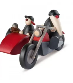 Köhler, Père Noël en bois Père Noël En Bois|Père Noël Moderne En Side-Car Au Look Rocker