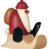Köhler, Père Noël en bois Père Noël En Bois|Père Noël Rouge Sur Une Luge