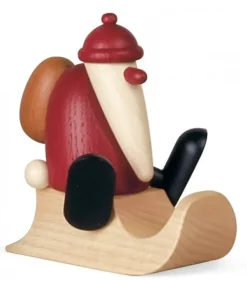 Köhler, Père Noël en bois Père Noël En Bois|Père Noël Rouge Sur Une Luge